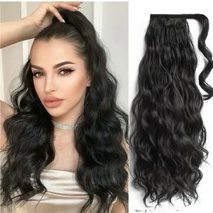 22 inch black ponytail hair extensions.